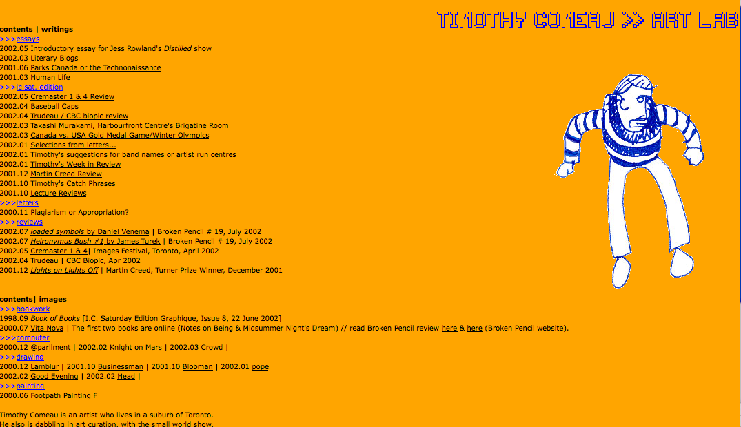 a screencap of my website in 2002