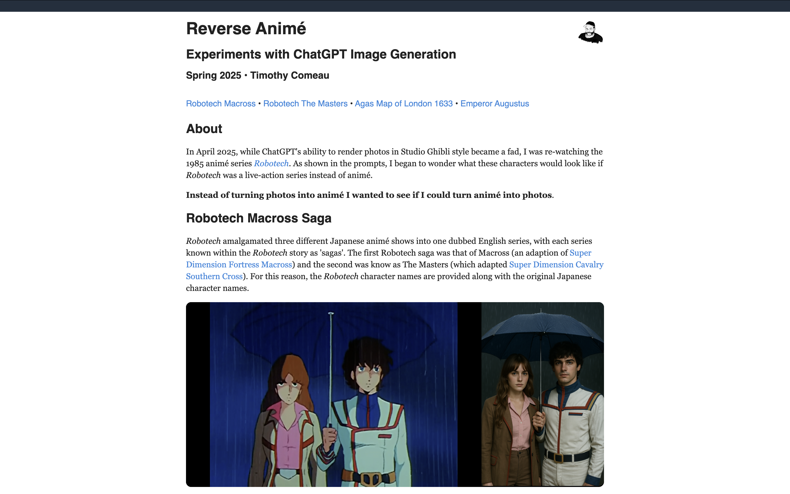 screencap of the Reverse Anime GPT image gallery subdomain